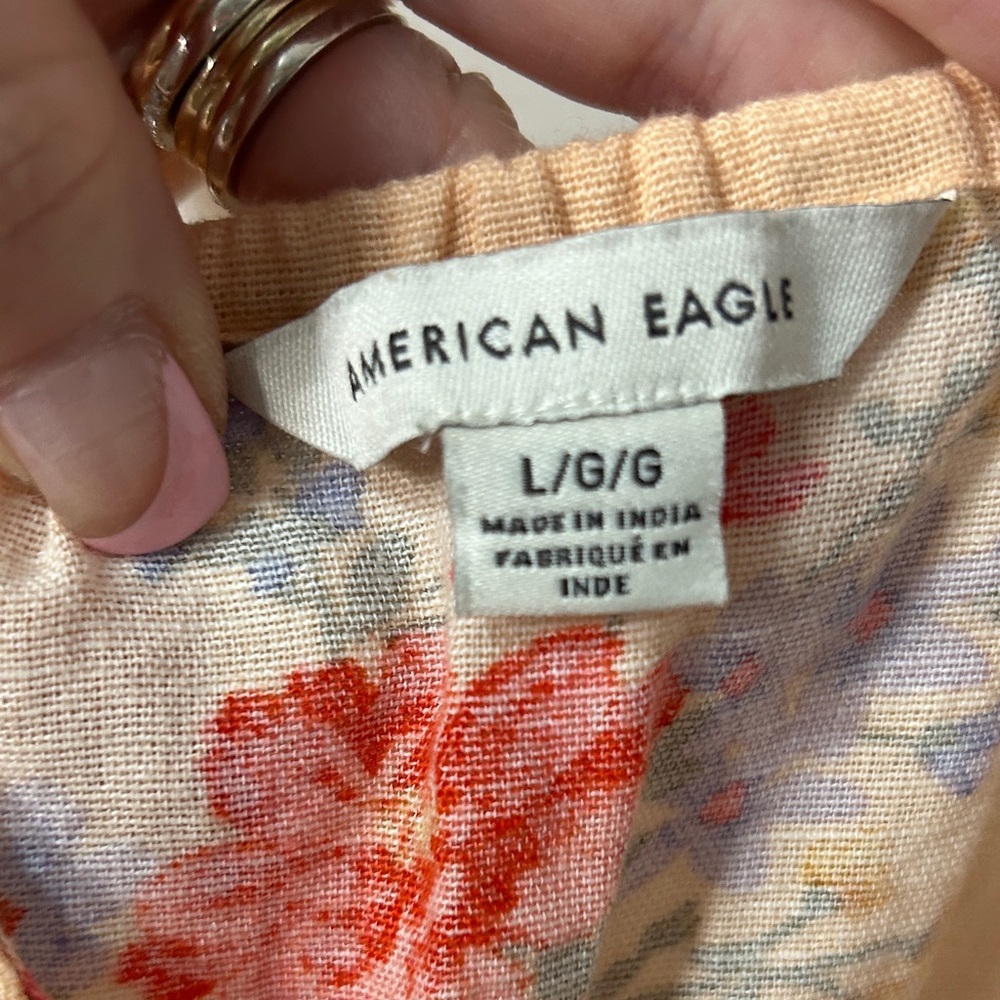 American Eagle Outfitters Floral Tank Top -‎ Tan - Picture 2 of 9